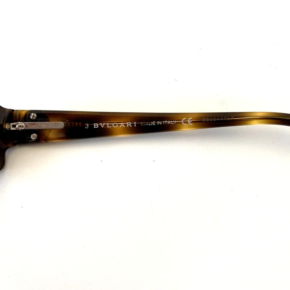 BVLGARI 455B 502 Eyeglasses Rectangular 53 16 135 Tortoise Shell Brown Italy
